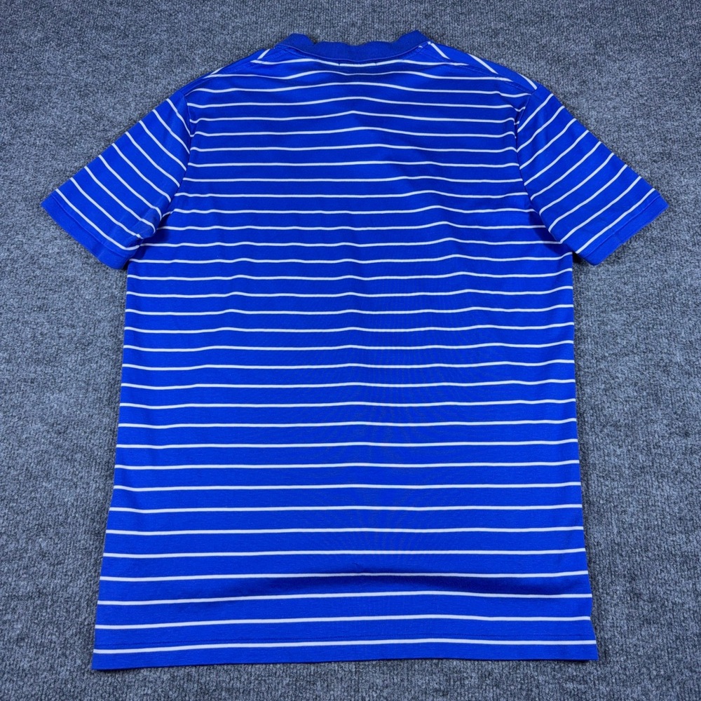 Polo Ralph Lauren Mens Large Blue White Striped Pima Soft Touch Polo Shirt L - Picture 4 of 10
